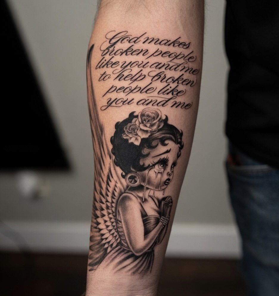 Tattoo by @tattsbyjacob โ chicano, lettering_script