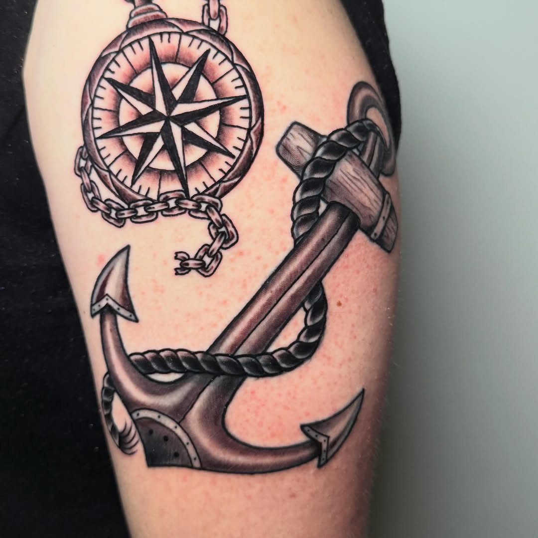 Tattoo by @zacchaffintattoos — american_traditional, black_and_grey