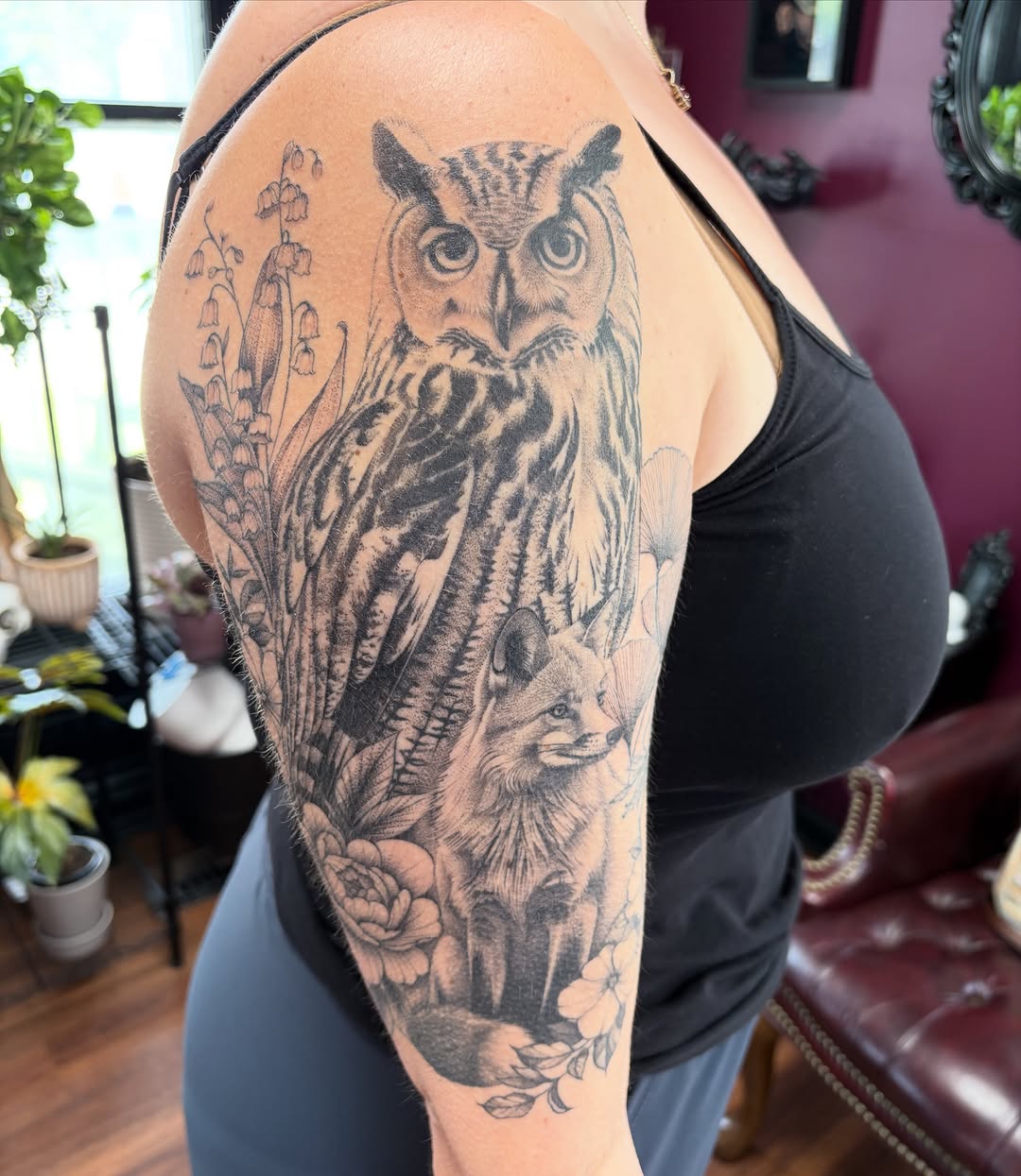 Tattoo by @kellidonegantattoos — realism, black_and_grey