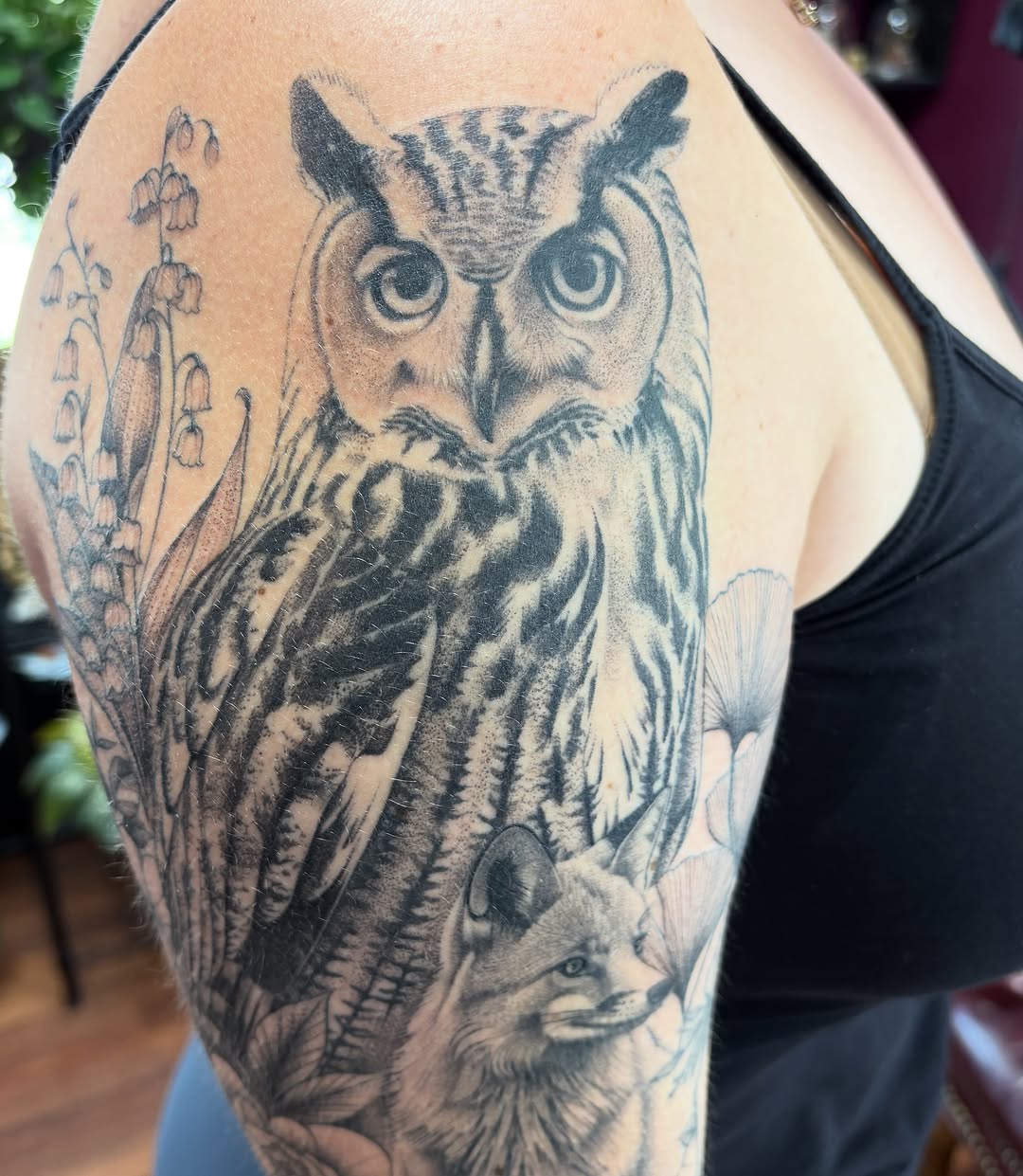 Tattoo by @kellidonegantattoos — realism, black_and_grey
