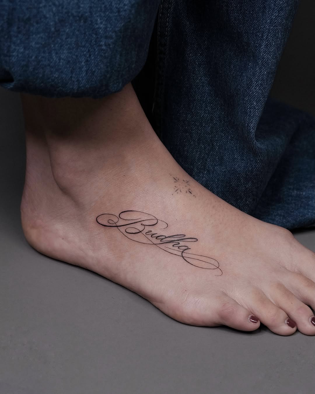 Tattoo by @corina.tattoo — lettering_script, fine_line