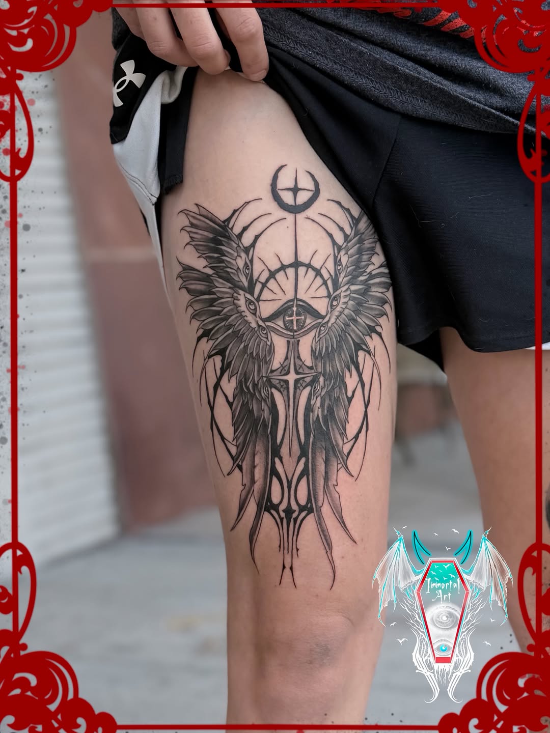 Tattoo by @immortal_tattoos96 β black_and_grey, ornamental