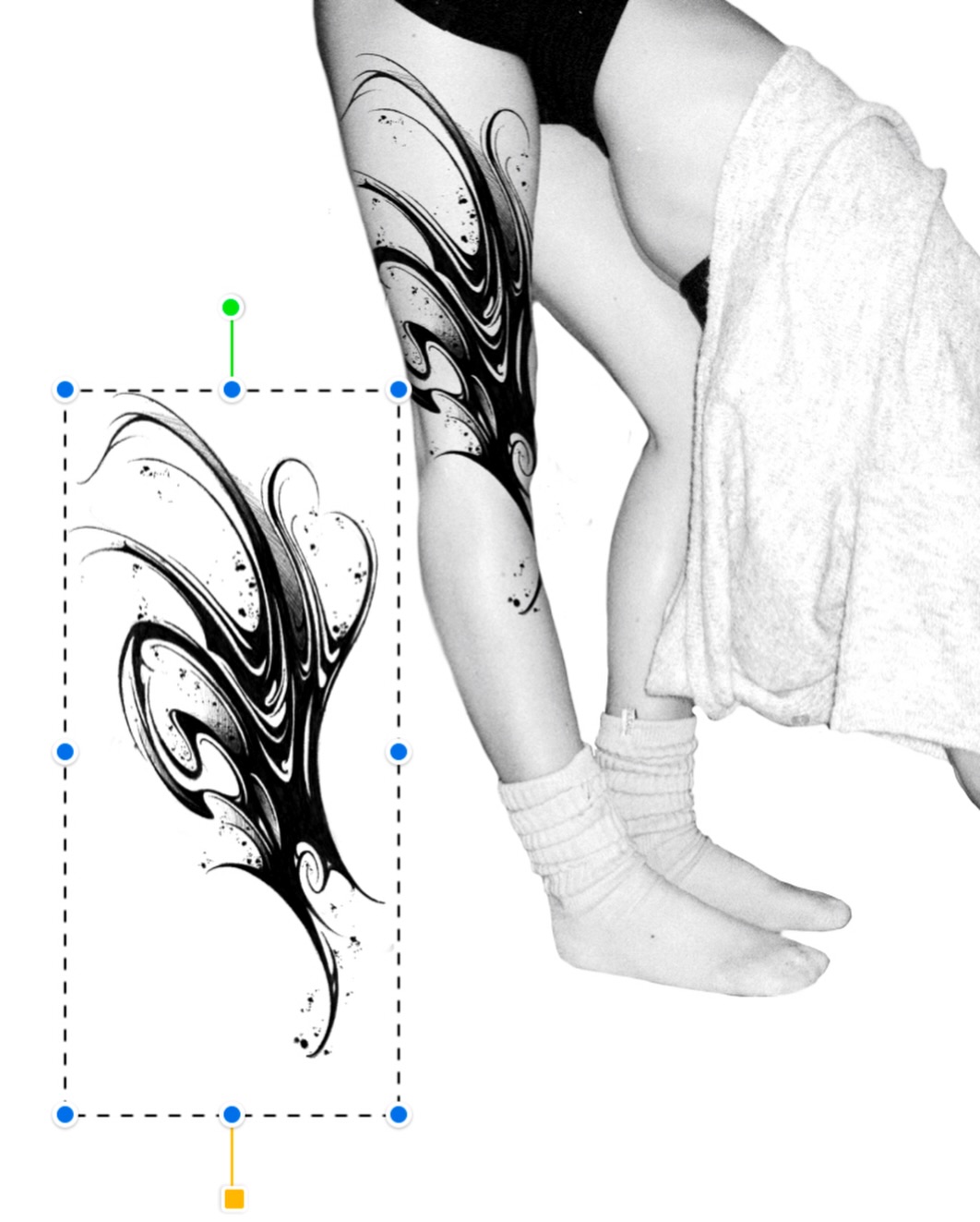 Tattoo by @moosongblack — blackwork, abstract
