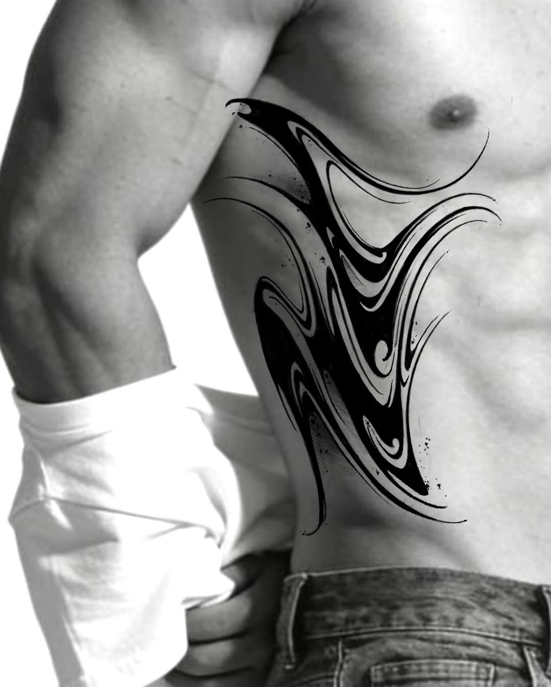 Tattoo by @moosongblack — blackwork