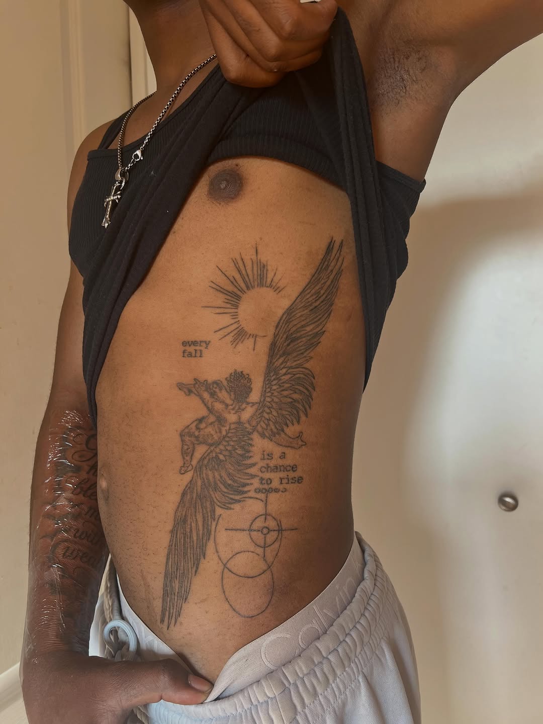 Tattoo by @tattedupbaddies_ — fine_line, lettering_script