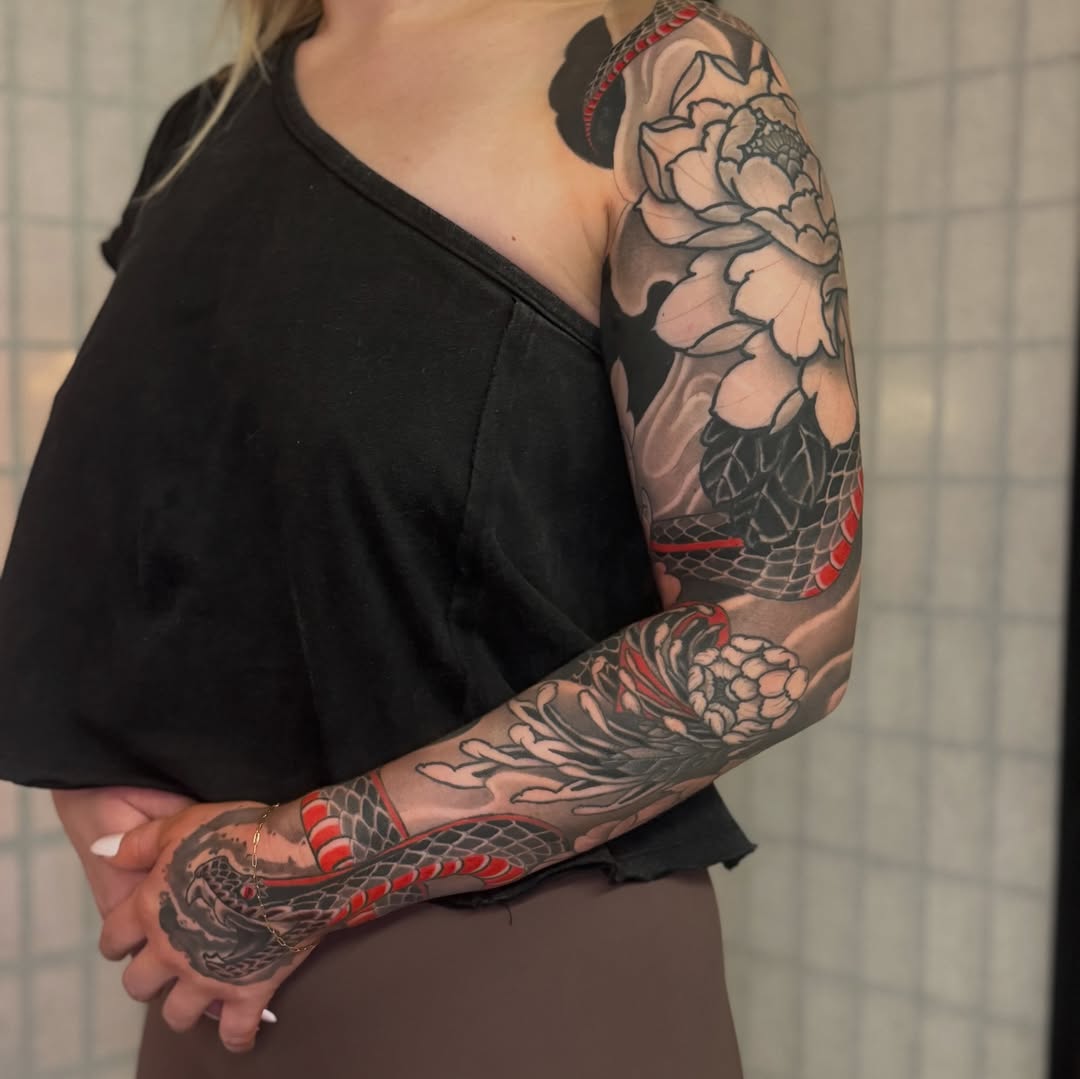 Tattoo by @dylanprorok — japanese_irezumi, black_and_grey