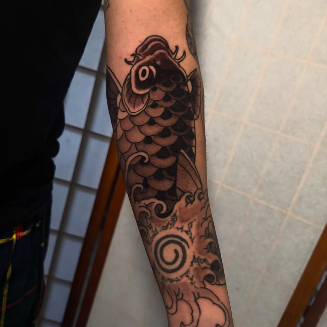 Tattoo by @dylanprorok — japanese_irezumi, black_and_grey