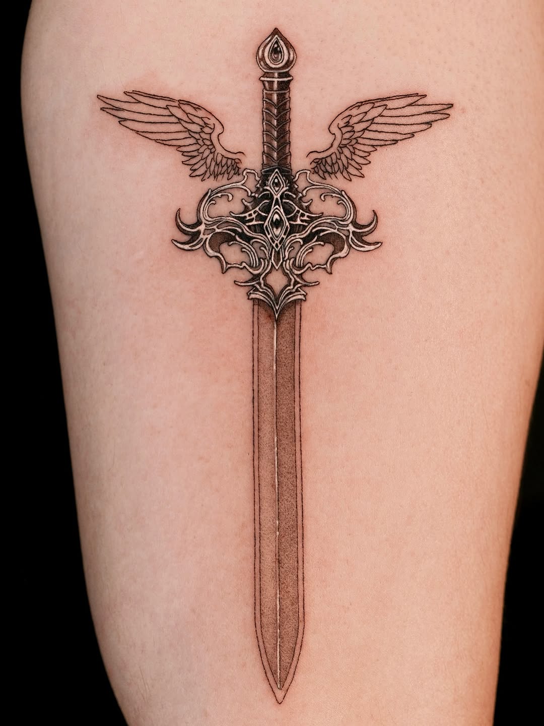 Tattoo by @pobitattoo — black_and_grey, ornamental