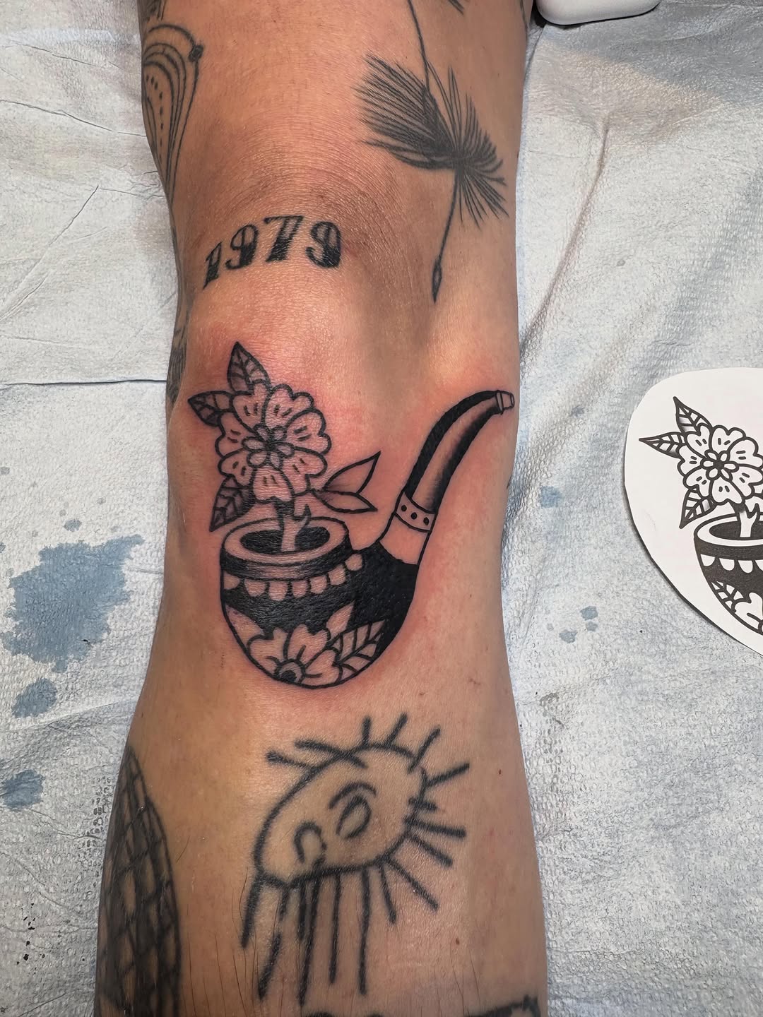 Tattoo by @yellietattoo — blackwork