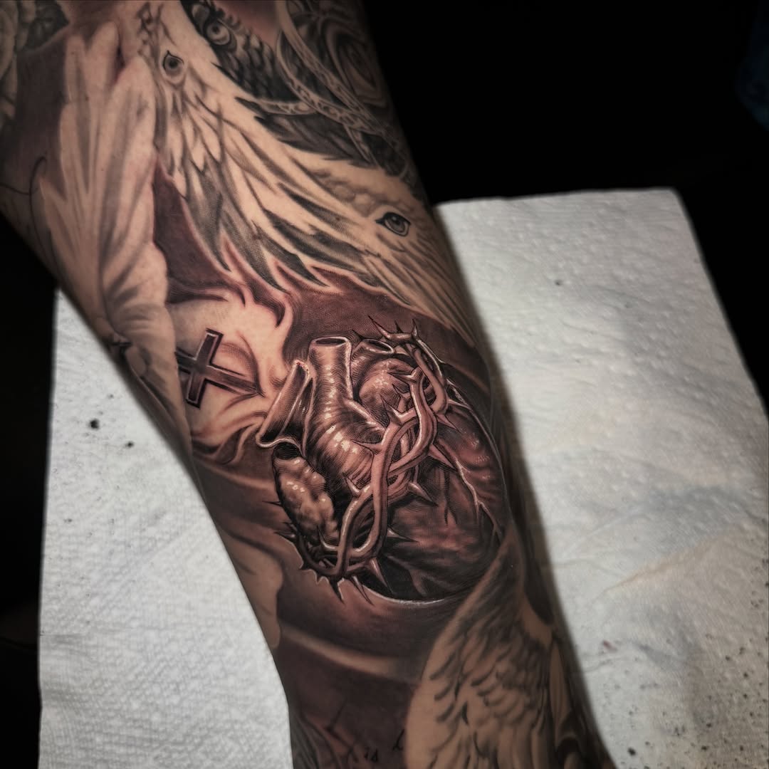 Tattoo by @jakethetattooer — realism, black_and_grey