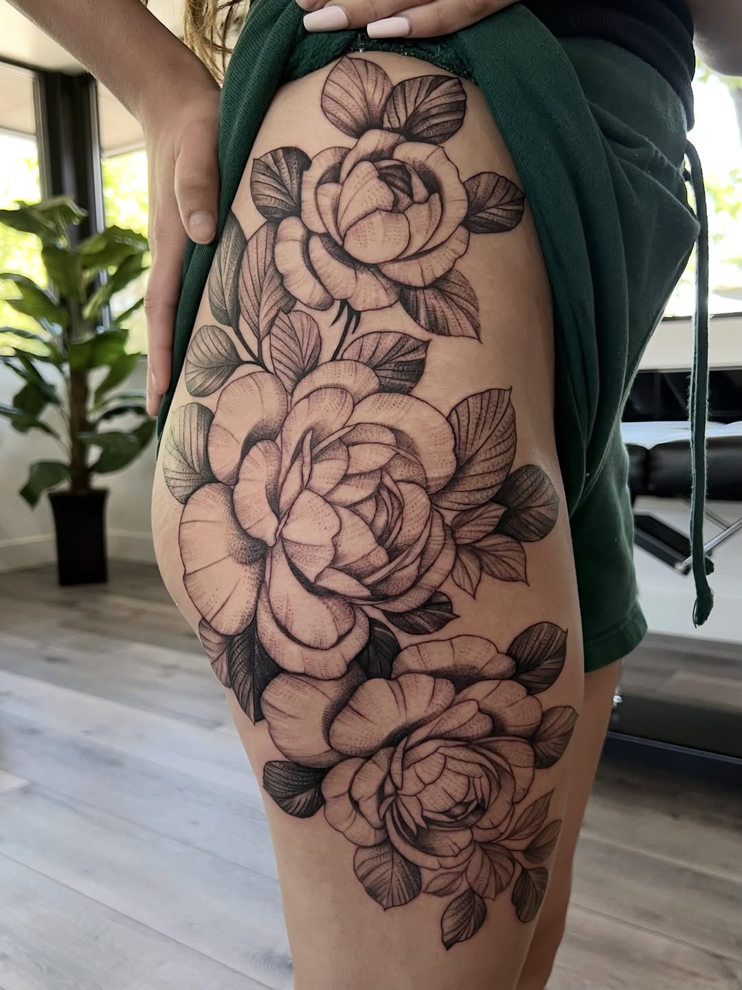 Tattoo by @mimzipma — black_and_grey, realism