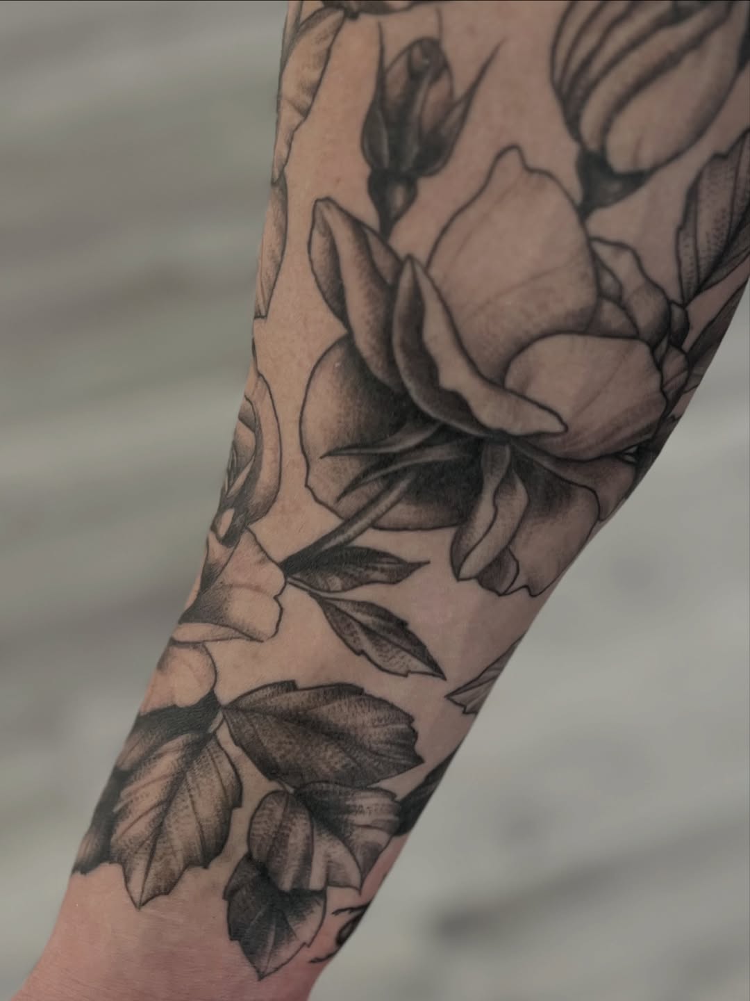 Tattoo by @mimzipma — realism, black_and_grey