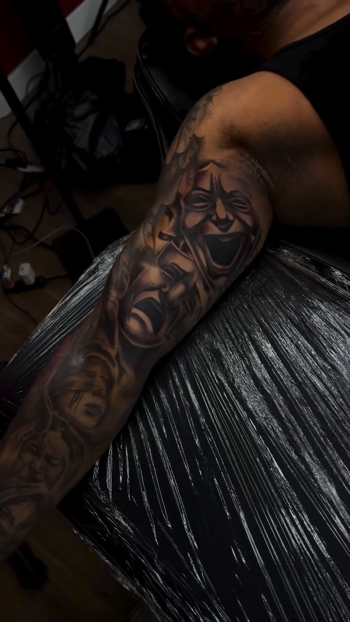 Tattoo by @ohiomike_ — black_and_grey, realism