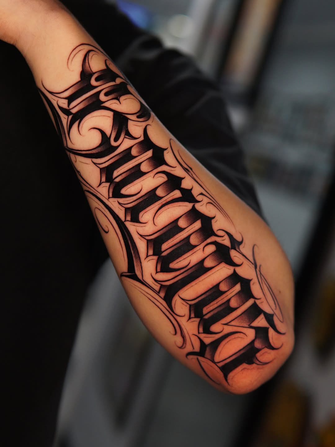 Tattoo by @tattoos.by.cristian — lettering_script, blackwork
