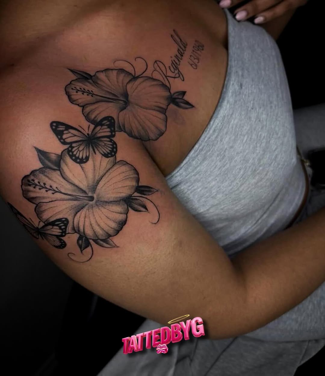 Tattoo by @tattedbyg — black_and_grey