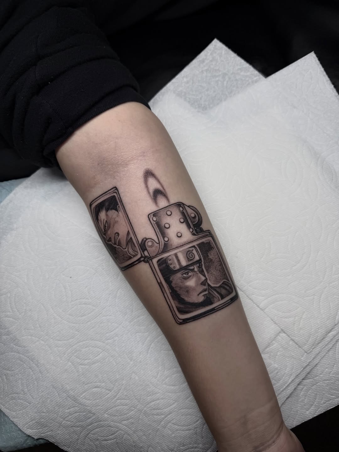 Tattoo by @marcusmartineztattoo β realism, black_and_grey