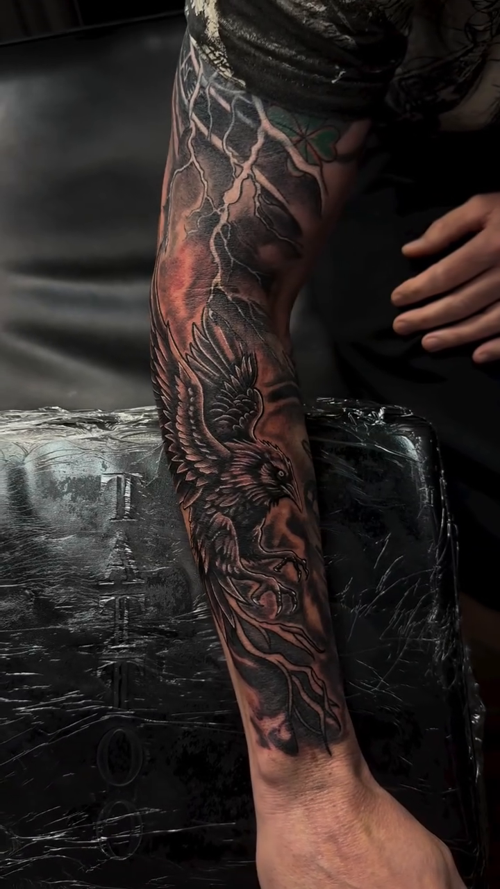 Tattoo by @itscalebbattles โ dark_realism, black_and_grey