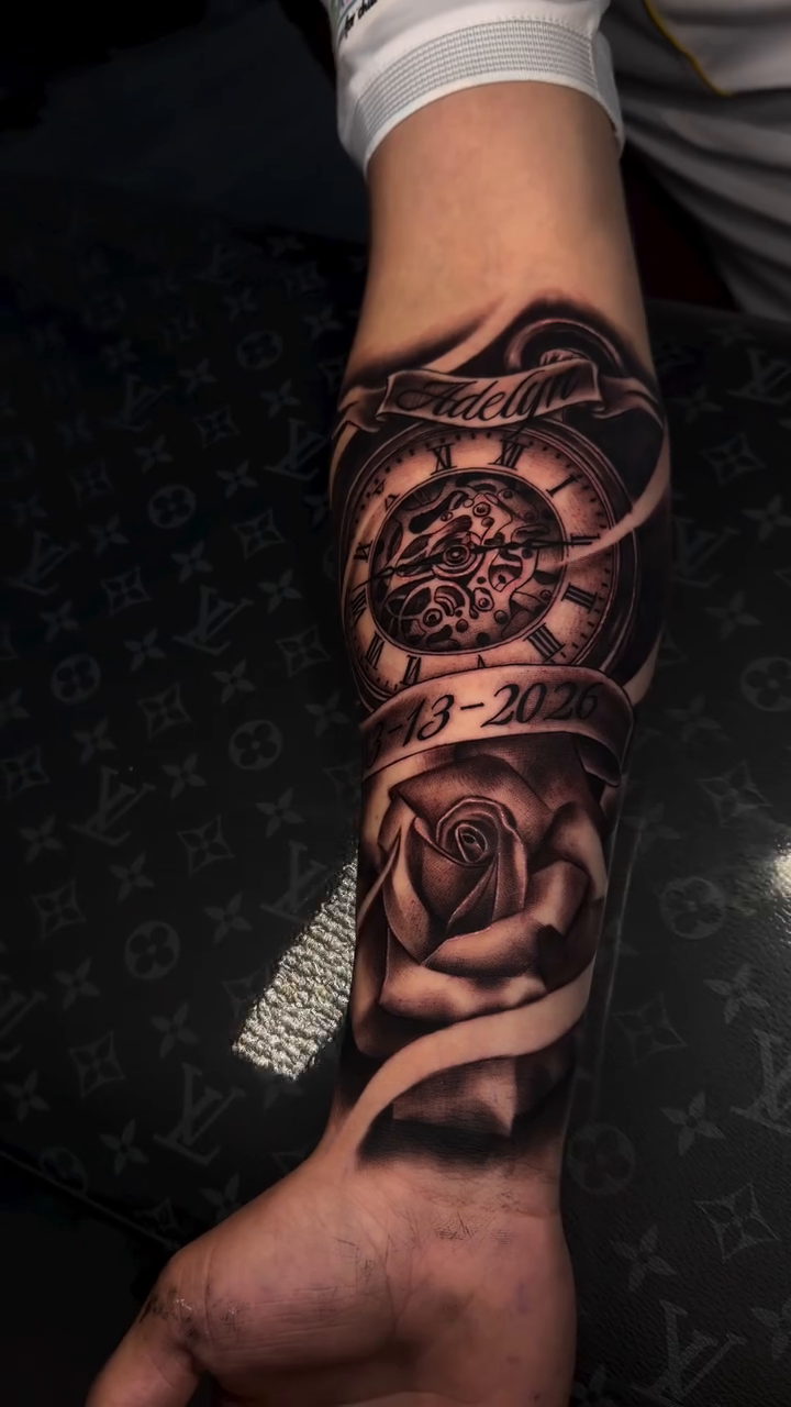 Tattoo by @aaron.tattoos — realism, black_and_grey