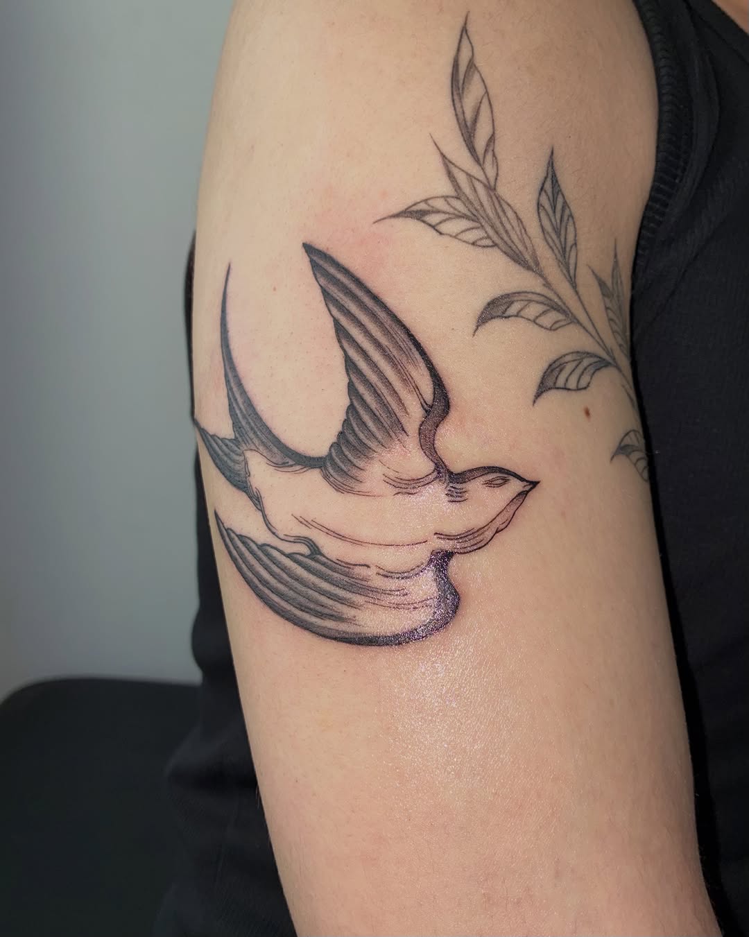 Tattoo by @stee_tt โ fine_line, black_and_grey