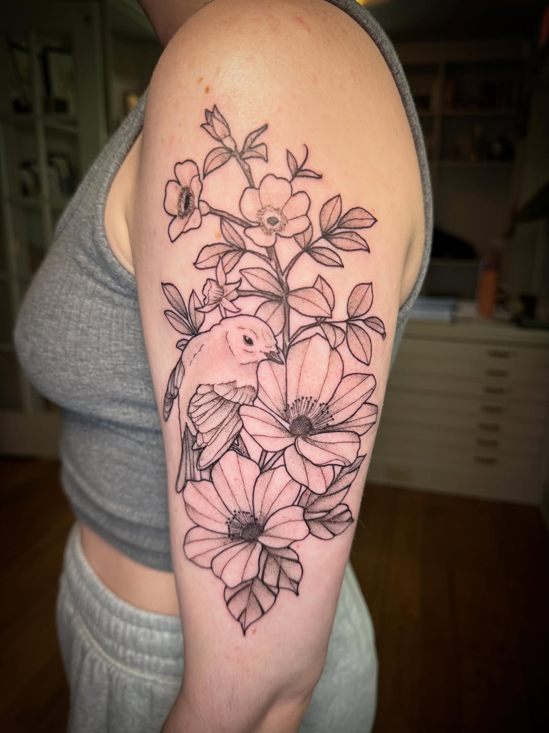 Tattoo by @alexcioppitattoos — fine_line, black_and_grey