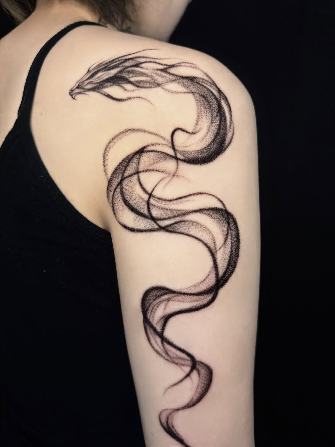Tattoo by @snako_tattoo β dotwork, black_and_grey