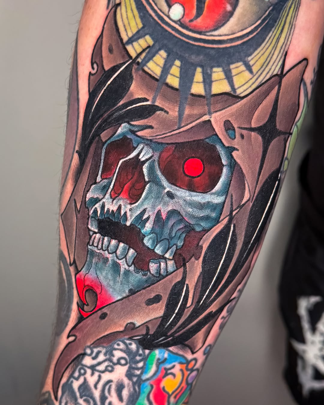 Tattoo by @tattoos_by_austin — illustrative, dark_realism