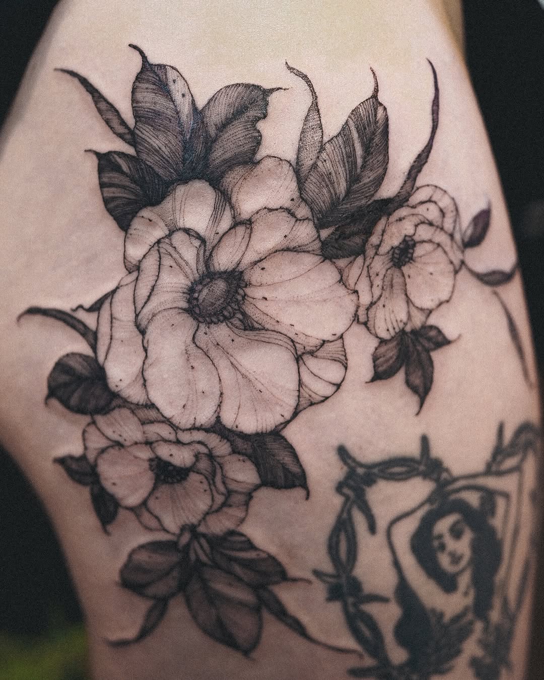 Tattoo by @inksbyn — black_and_grey