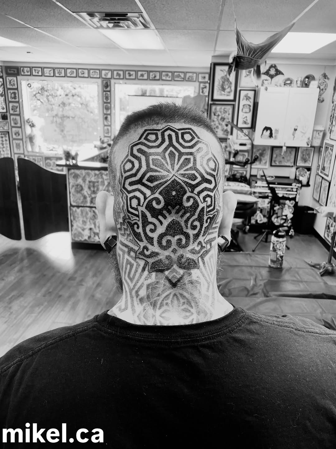 Tattoo by @mikel_tattoosangha — geometric, blackwork