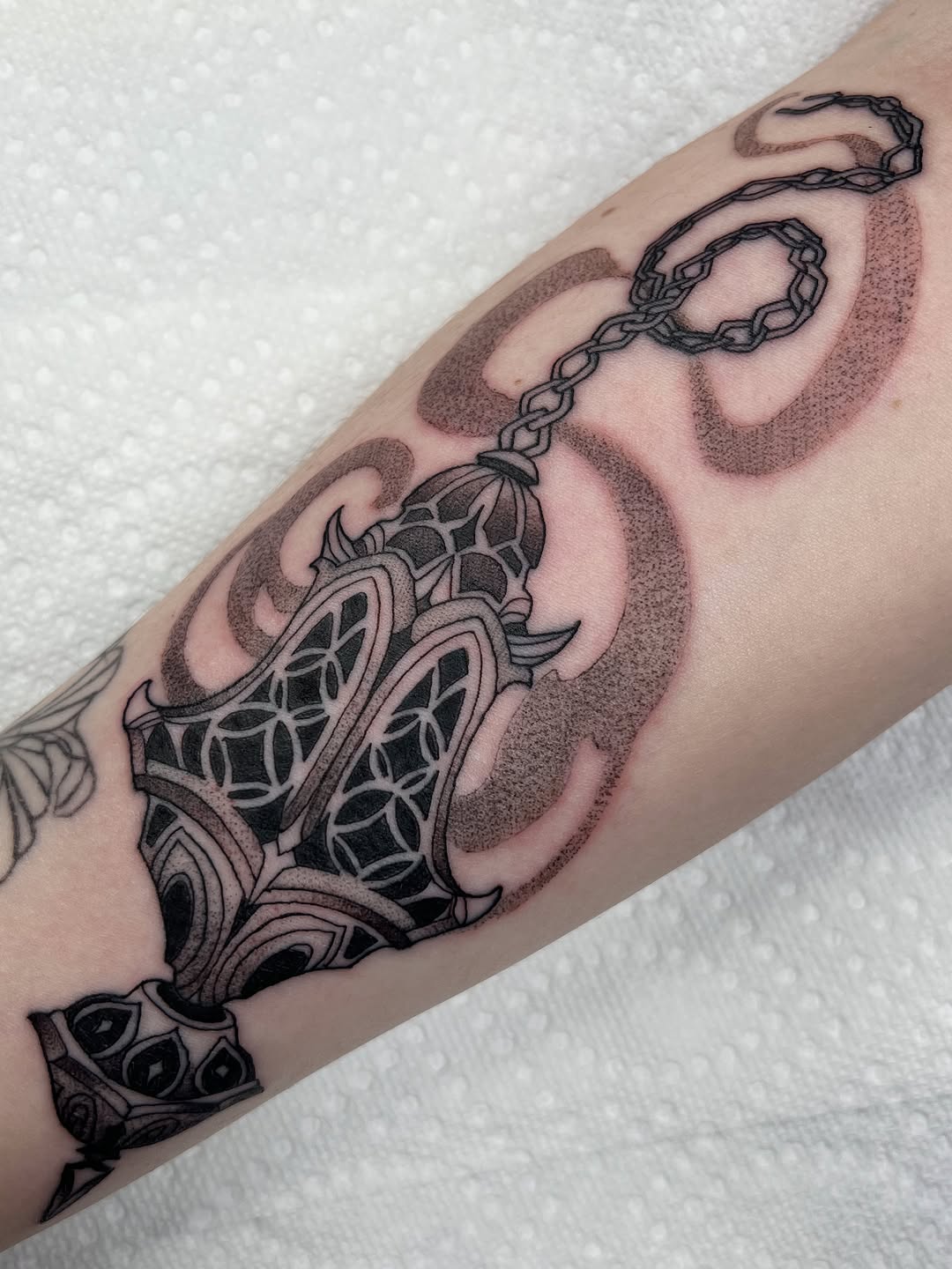 Tattoo by @moresoultattoo — illustrative, blackwork