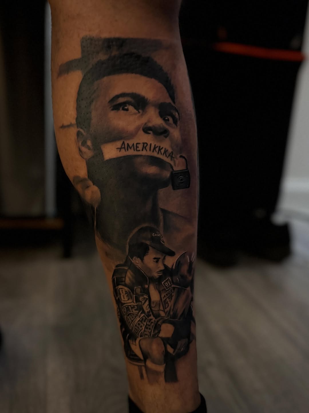 Tattoo by @tatt2ant — realism, black_and_grey