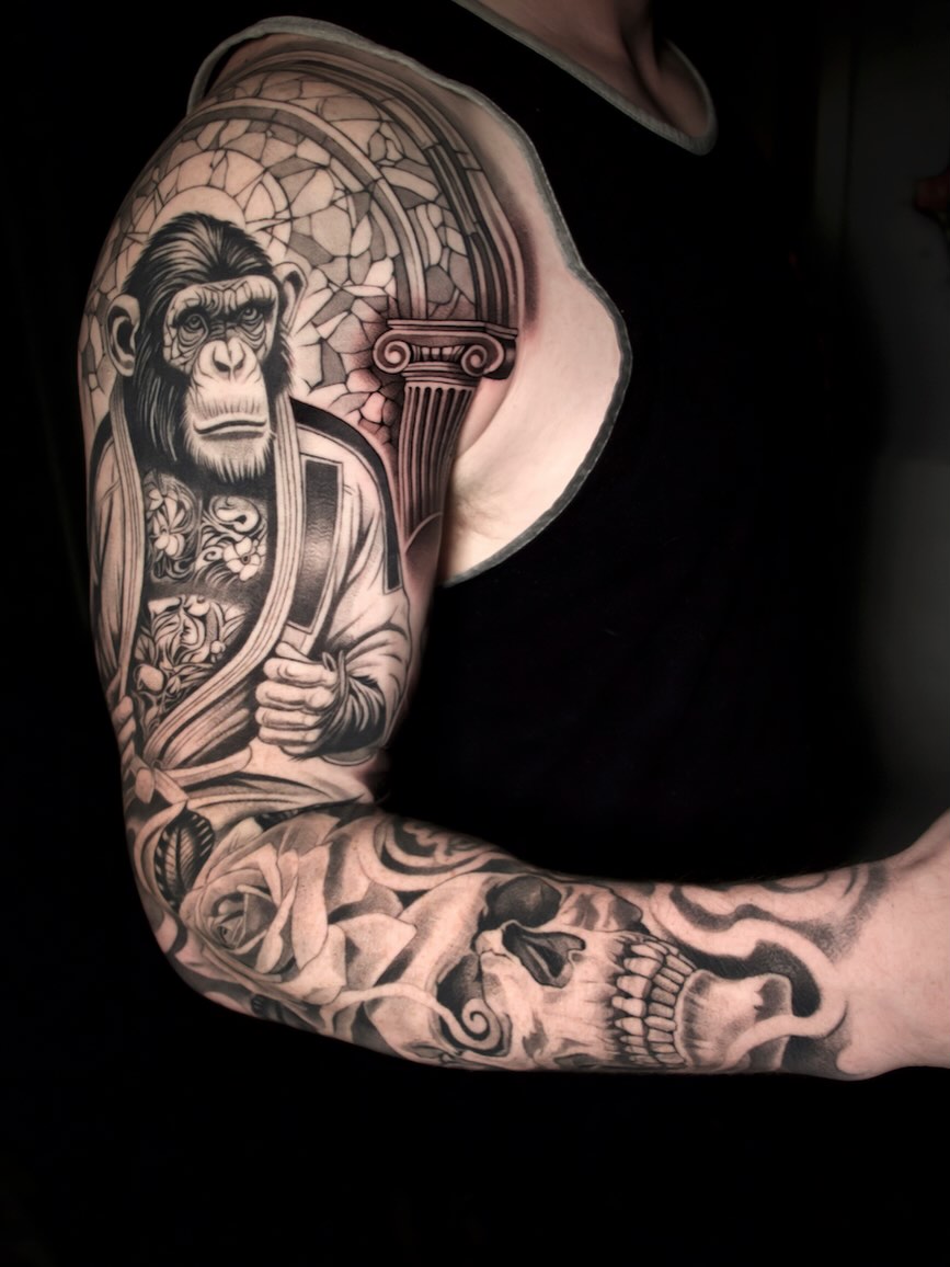Tattoo by @marklemaytattoos_ โ realism, black_and_grey