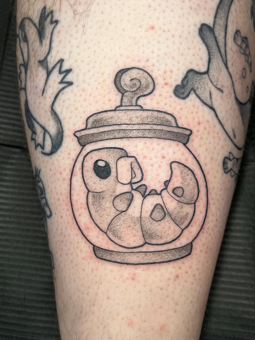 Tattoo by @tatsbybun_ β black_and_grey