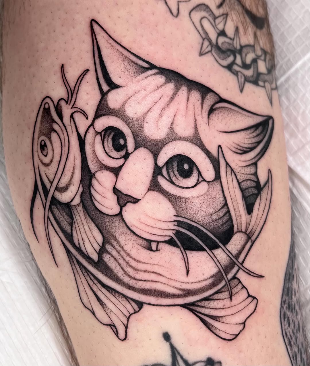 Tattoo by @carlavtattoos — american_traditional, black_and_grey