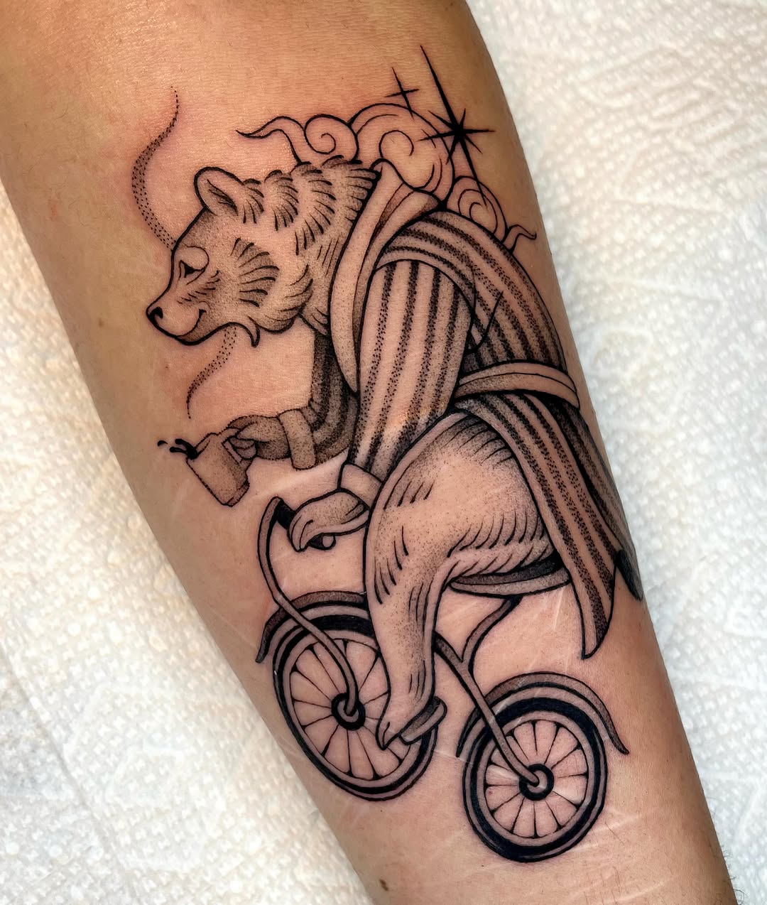 Tattoo by @carlavtattoos — illustrative, black_and_grey