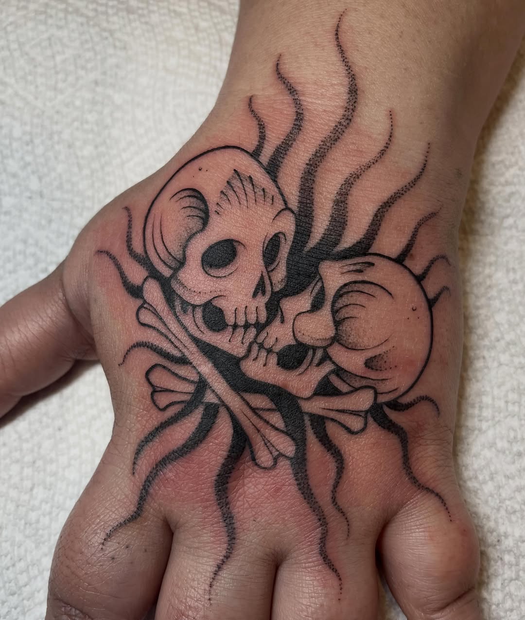Tattoo by @carlavtattoos — black_and_grey, dotwork