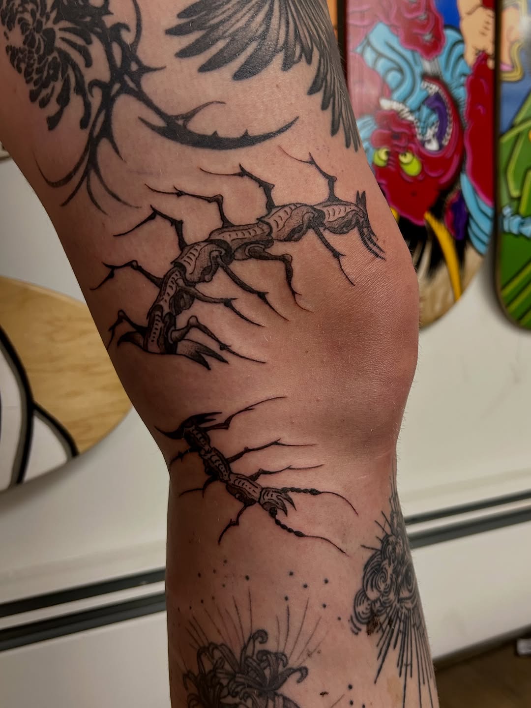 Tattoo by @melancholykory.tattoo — black_and_grey, illustrative