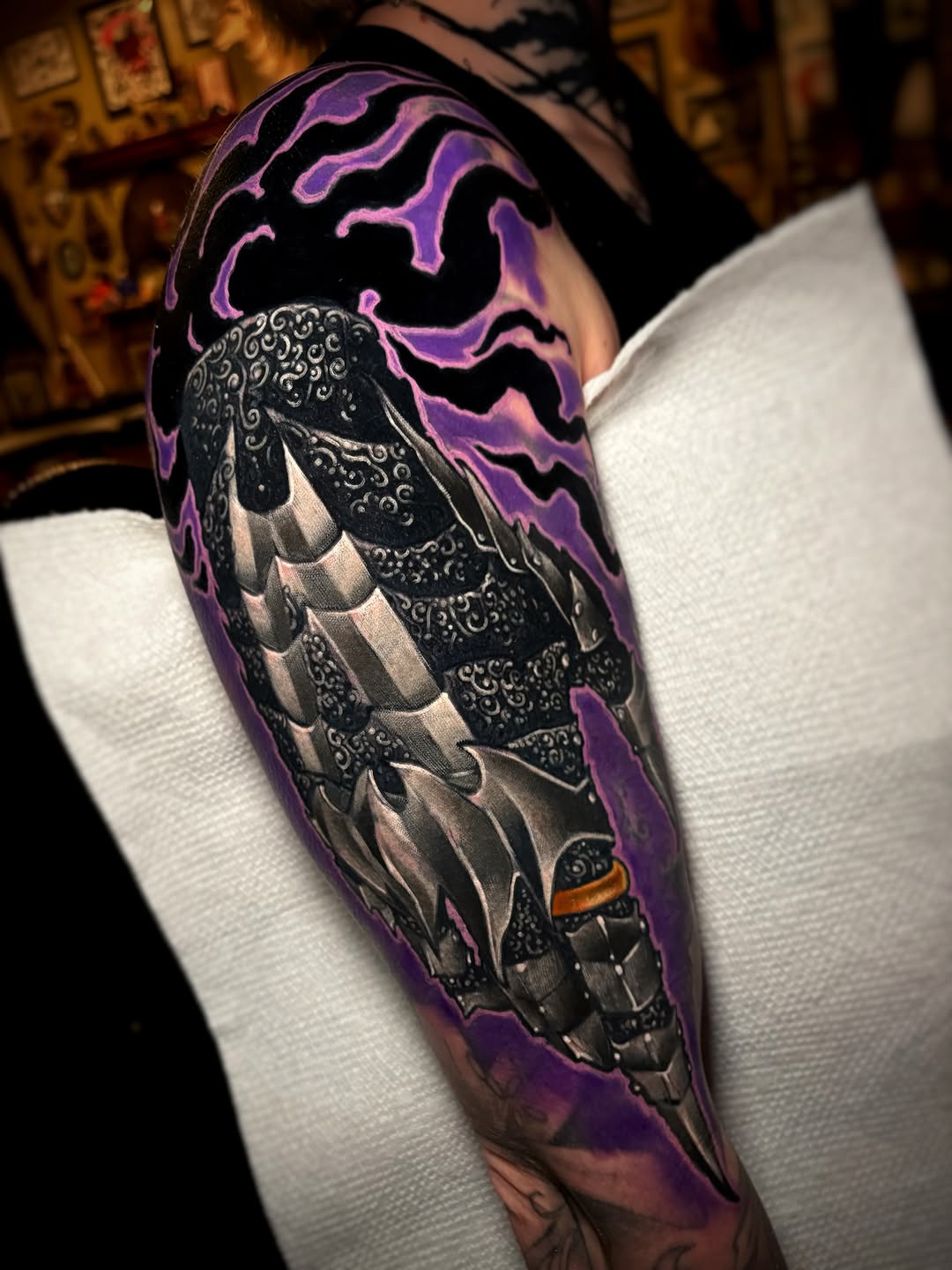 Tattoo by @jeffsaunderstattoo — realism, black_and_grey
