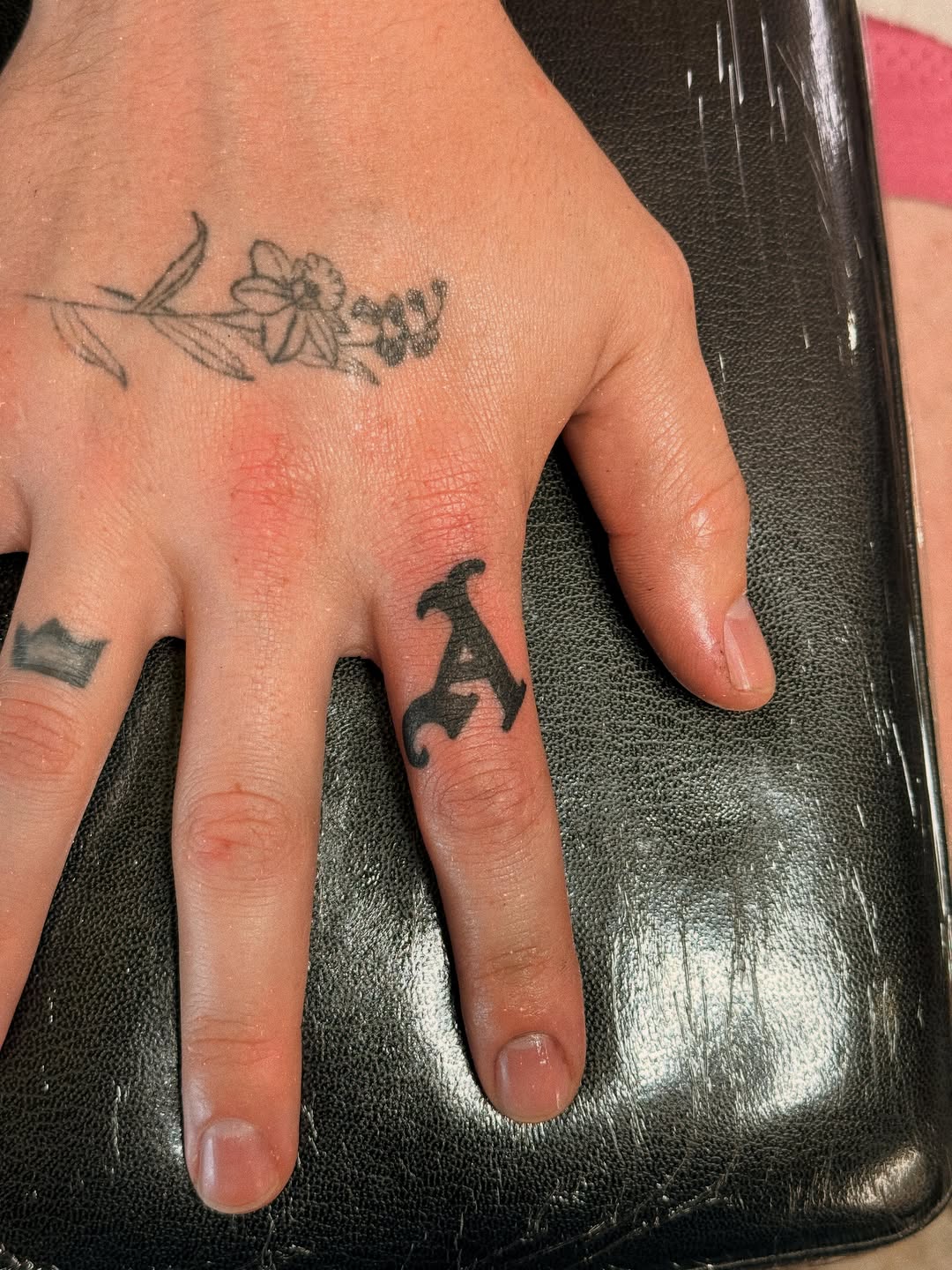 Tattoo by @ladycausemaker — lettering_script, blackwork