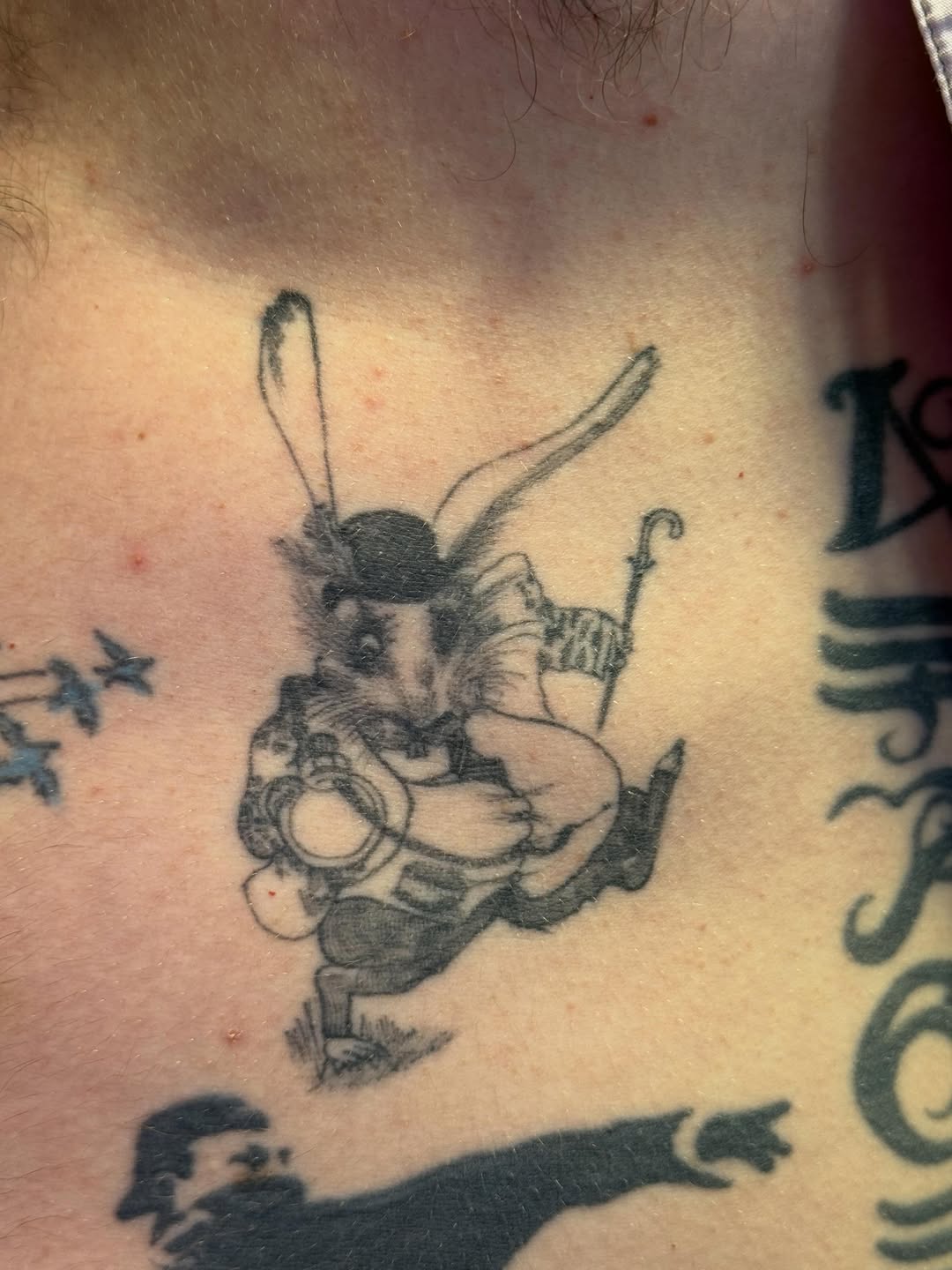 Tattoo by @trinatatuaje — illustrative, black_and_grey