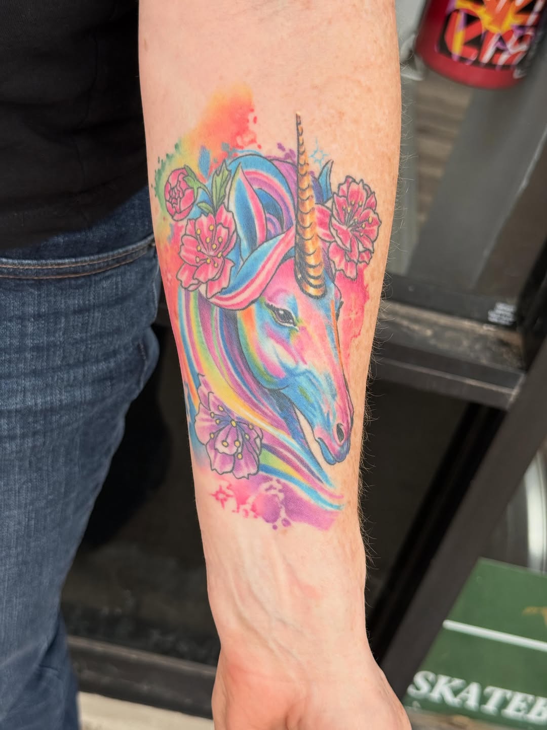 Tattoo by @trinatatuaje — watercolor, new_school