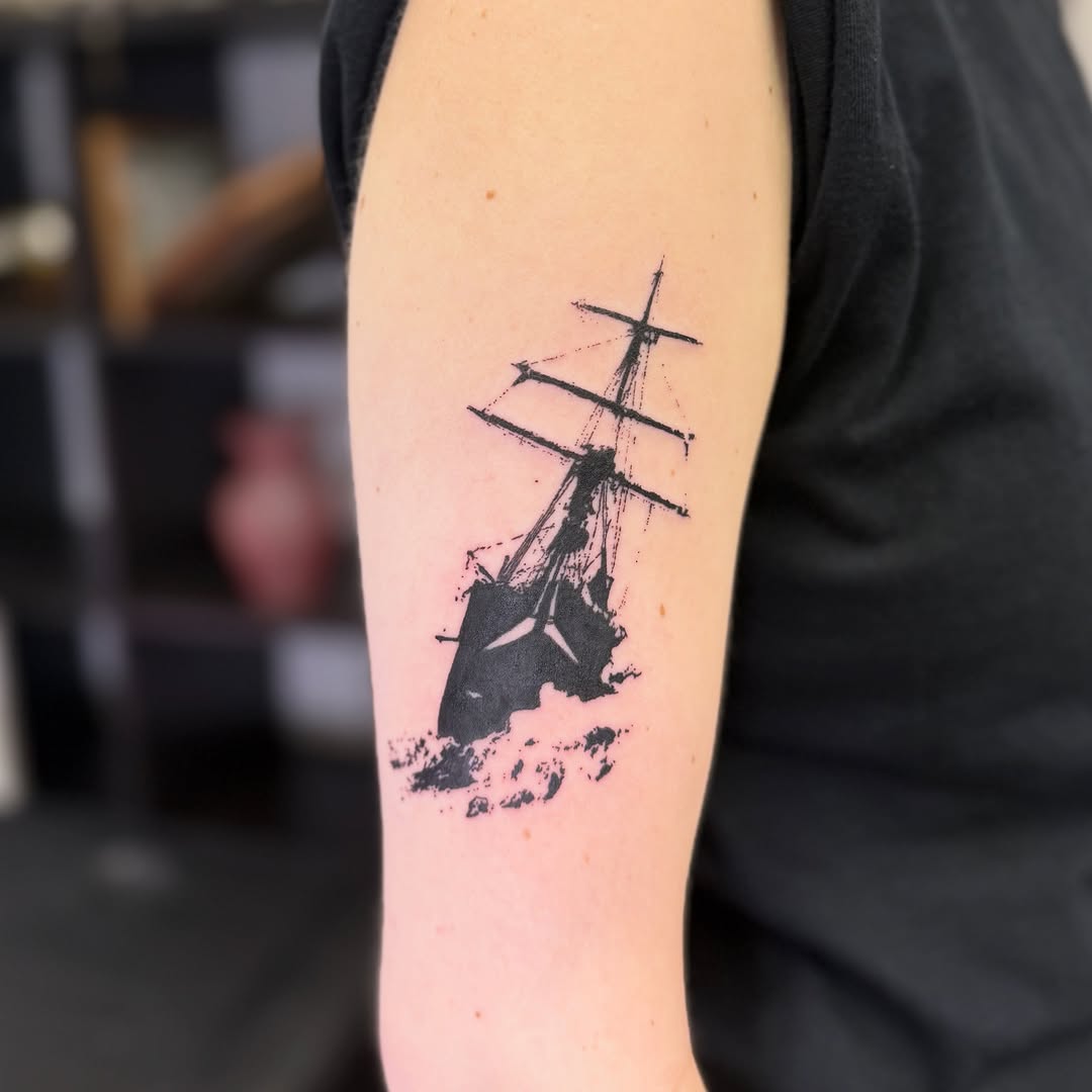 Tattoo by @tattedbyblossom — blackwork