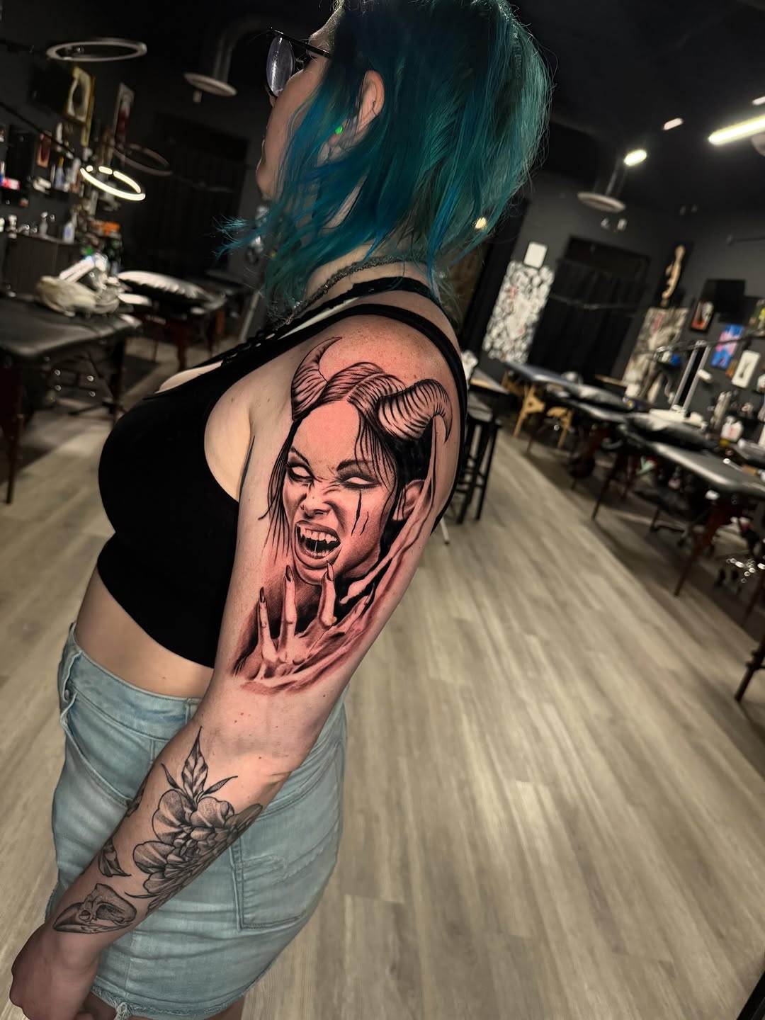 Tattoo by @unrendered_tattz — realism, dark_realism