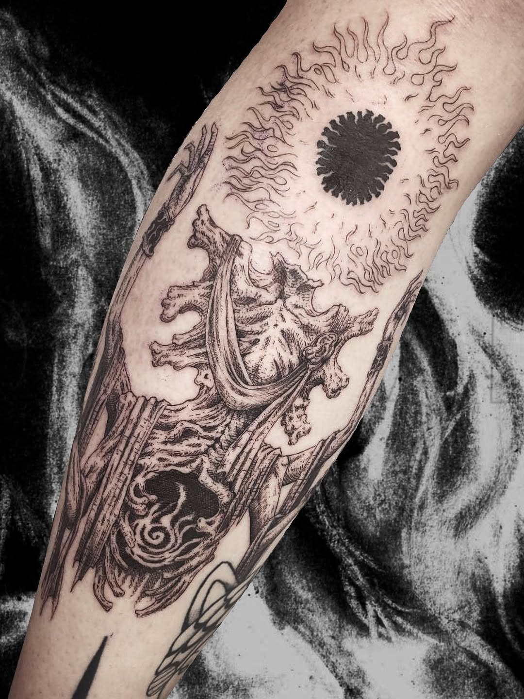 Tattoo by @kritrv — blackwork, illustrative