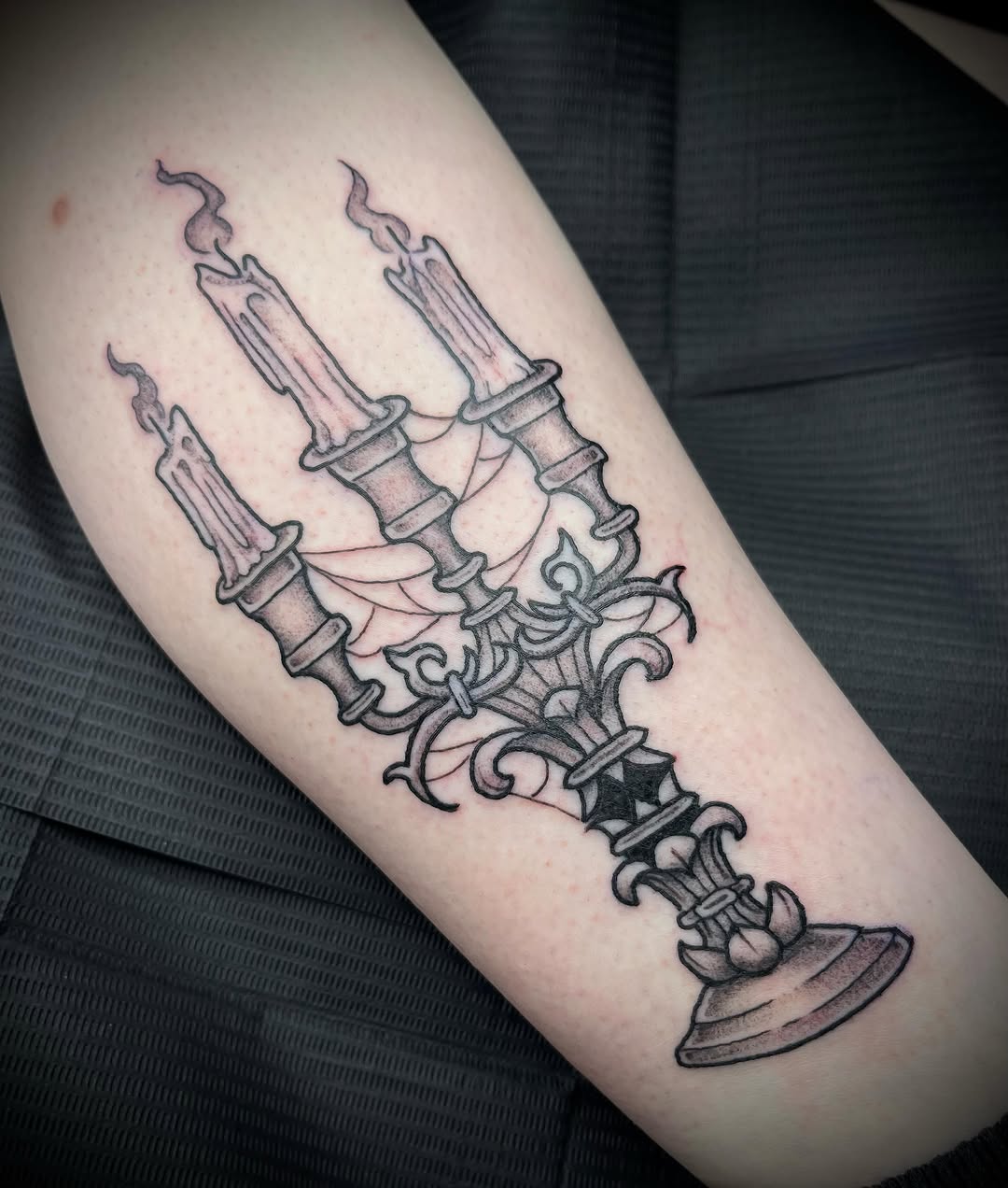 Tattoo by @velesara_tattoo — black_and_grey, ornamental