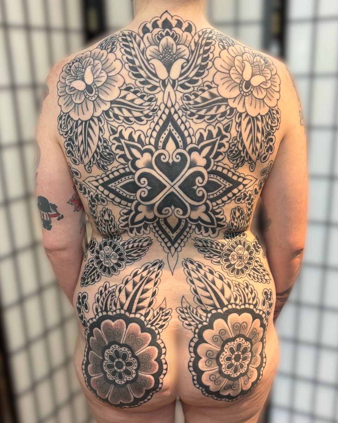 Tattoo by @ginaserpentina โ blackwork, ornamental