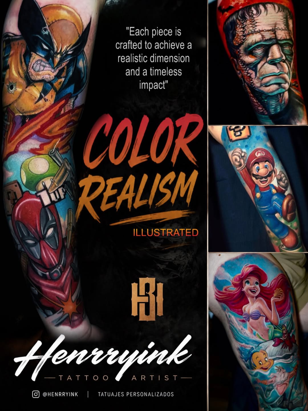 Tattoo by @henrryink โ realism, anime