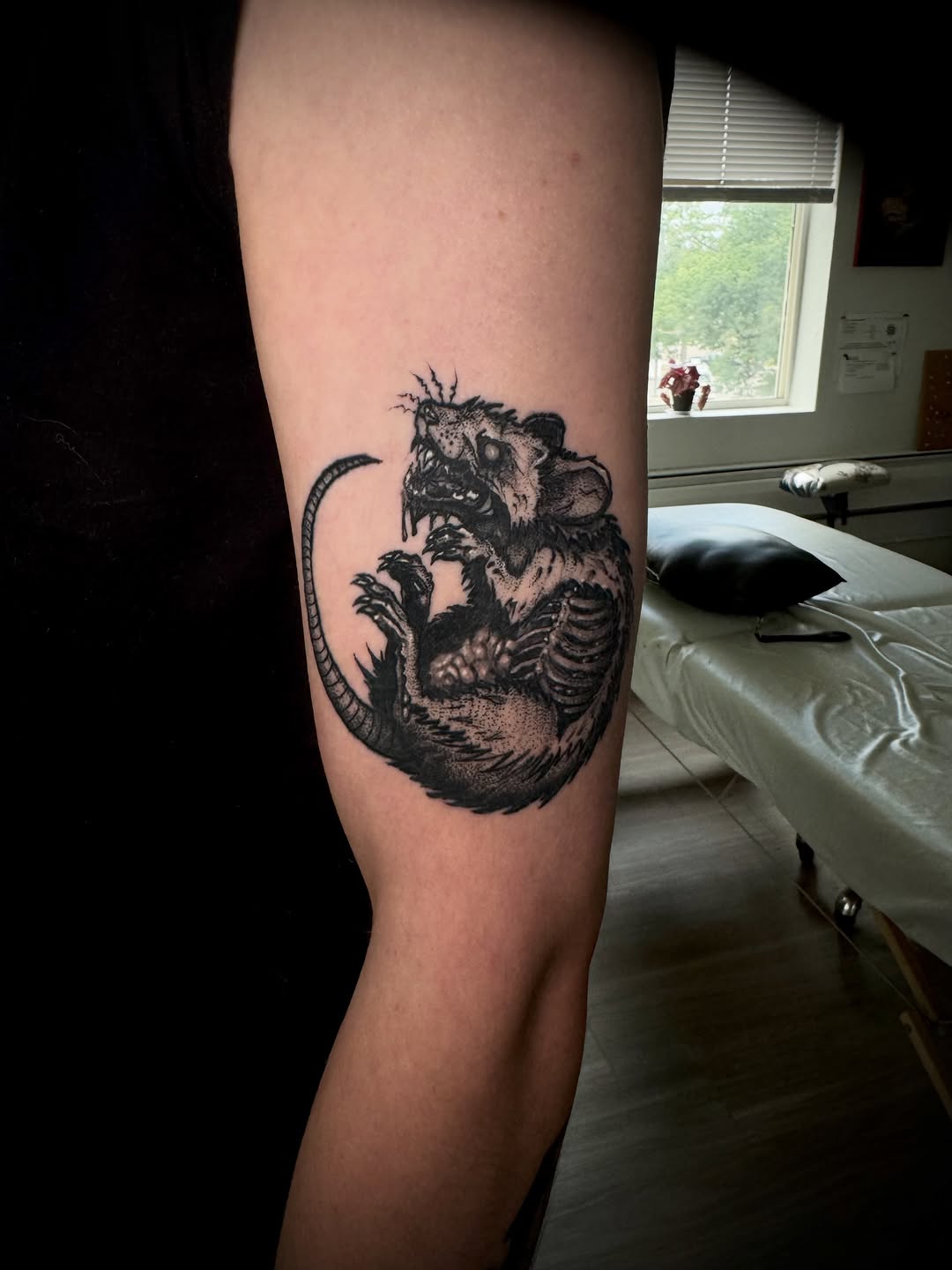 Tattoo by @blvckheart_ink — dark_realism, black_and_grey