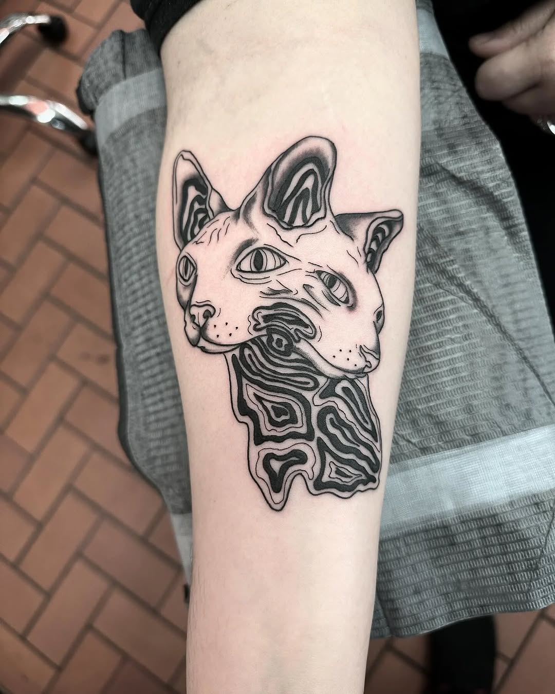 Tattoo by @jaleeltranttow — illustrative, blackwork