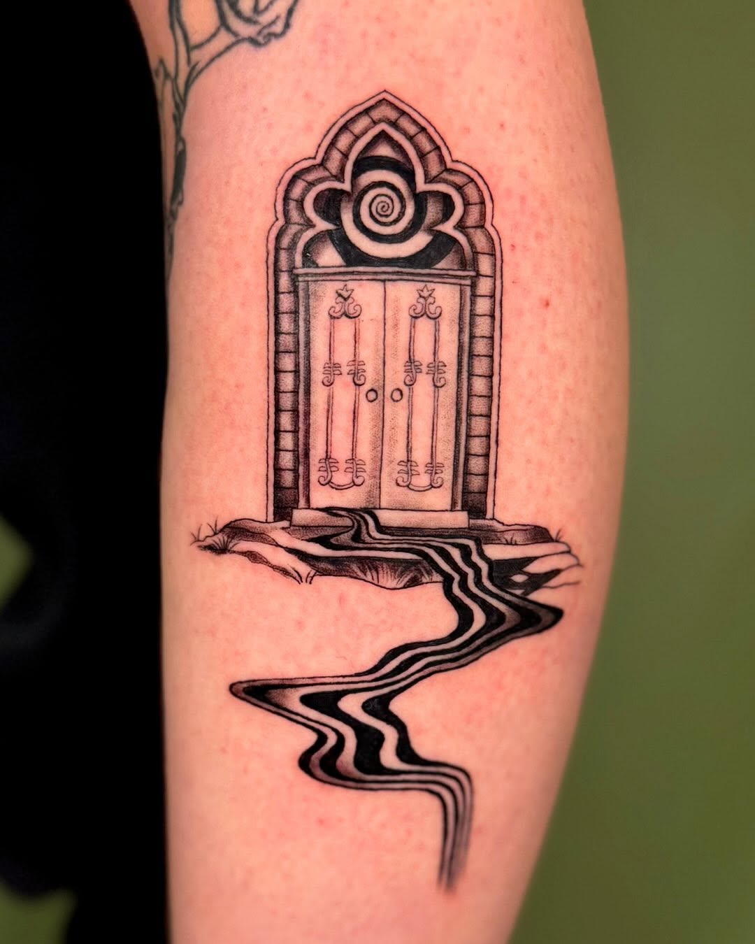 Tattoo by @erinblaney_tattoo β illustrative, black_and_grey