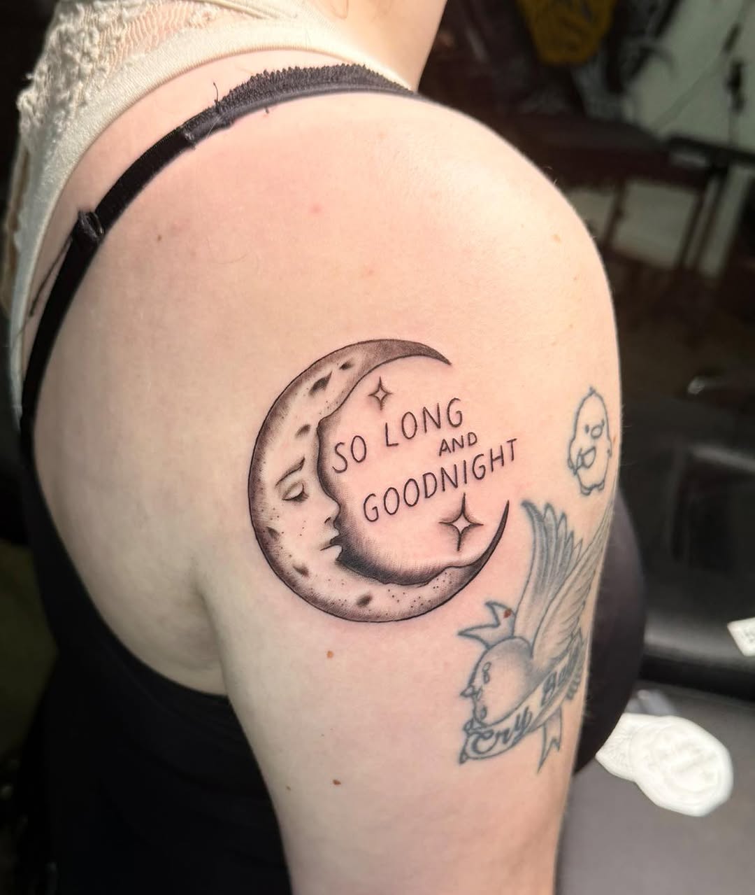 Tattoo by @tattoosorsumn — lettering_script, black_and_grey